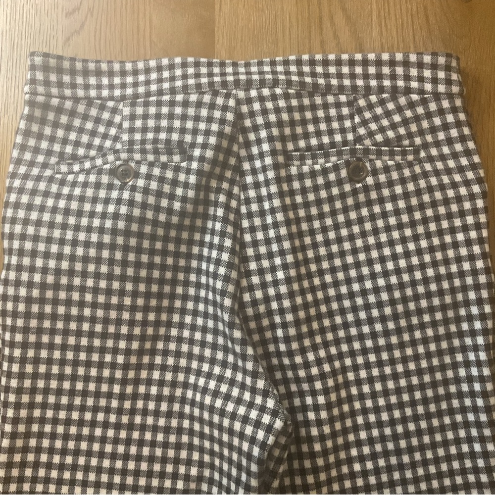 Anthropologie Black & White Gingham Capri Pedal Pusher Pants - Picture 6 of 16